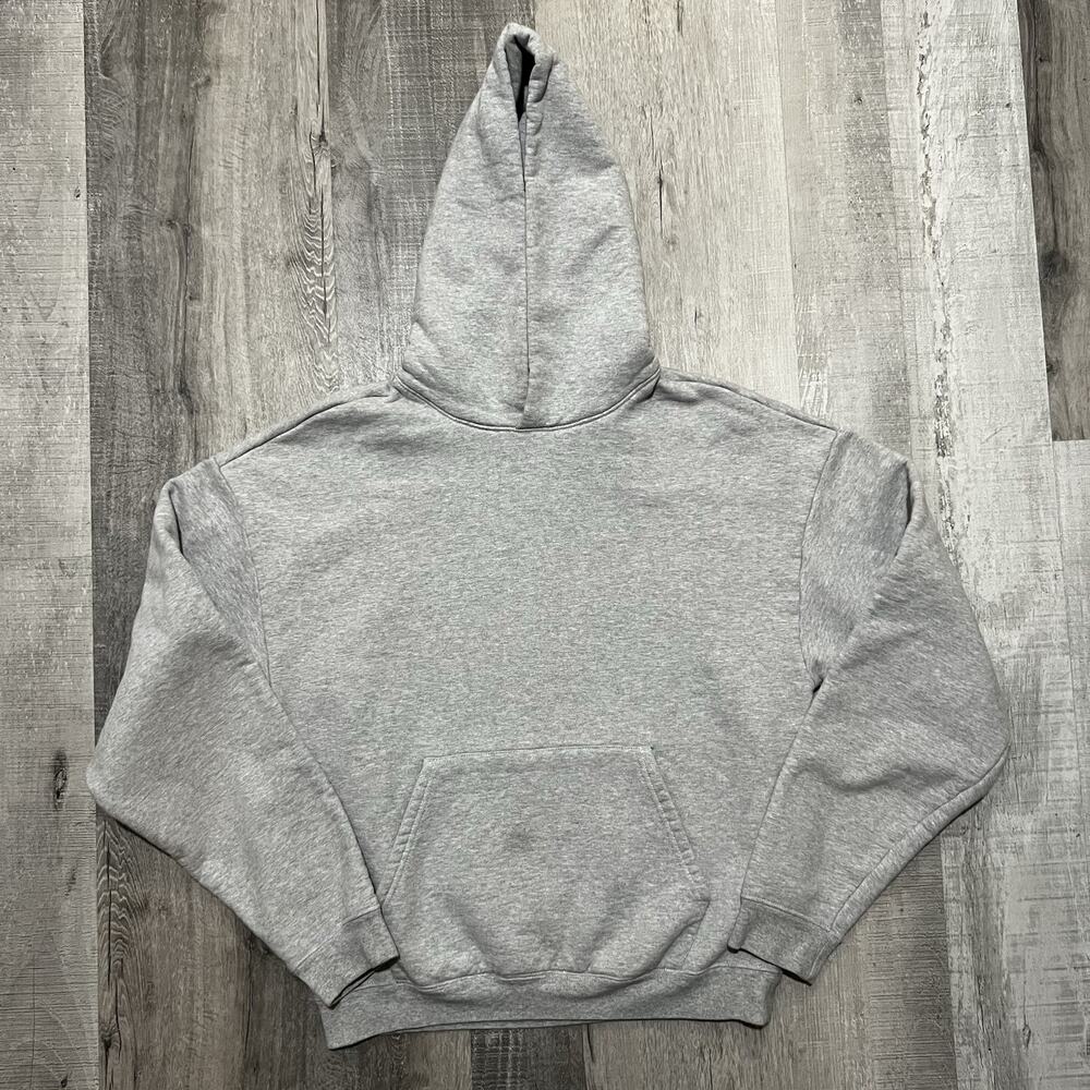 Lucid Blanks Heavy Cotton Pull Over Hoodie Blank Grey Sz M Essential Solid